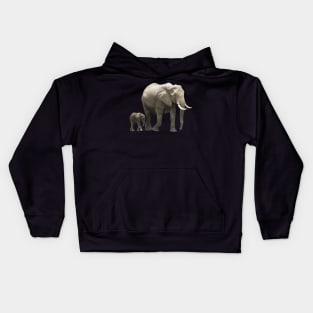 Elephant-Mama with Elephant-Baby - Elephant - Africa Kids Hoodie